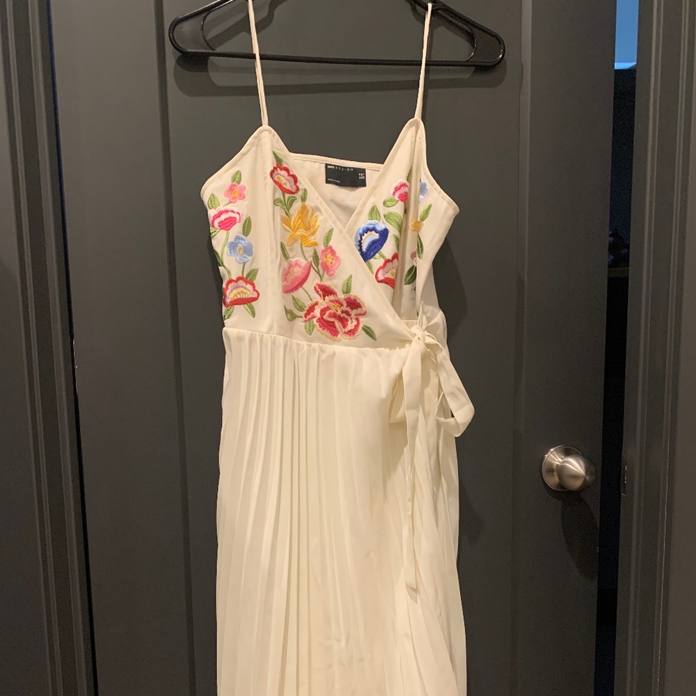 Cream Embroidered ASOS dress